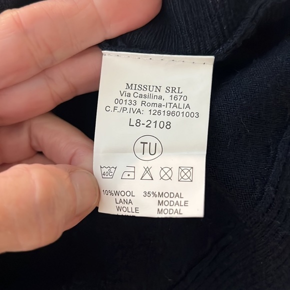 💙Louise Orop,Italy, Rich Navy Asymmetrical Sweater Tunic, Sinfully Soft,EUC, XL - Picture 7 of 10